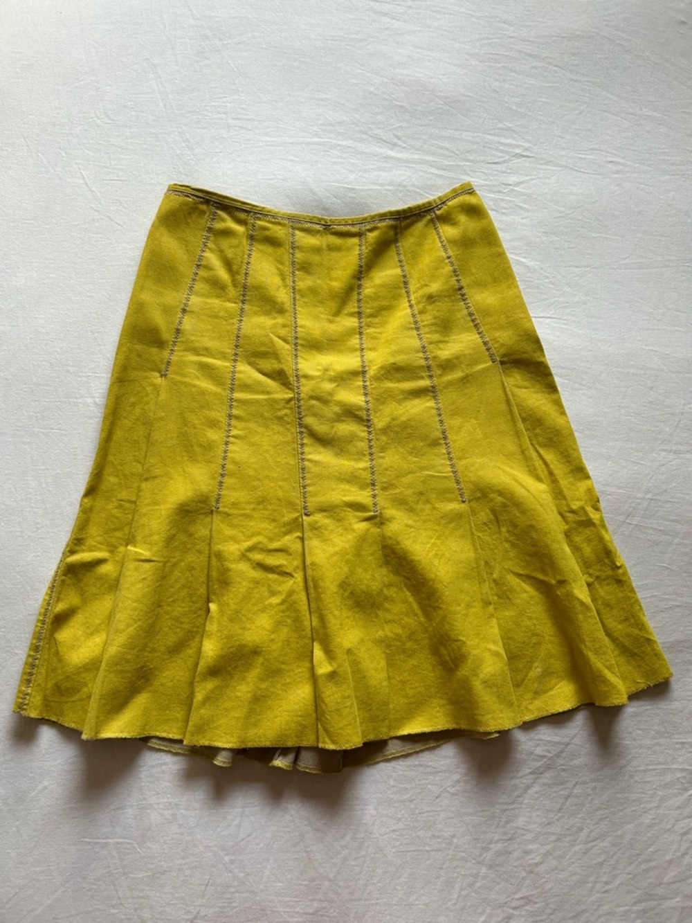 🎀Mustard Yellow A-Line Panel Skirt
